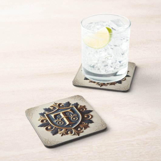 Elegant  heraldisch schild bier onderzetter (Rechterzijde)