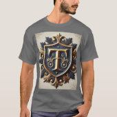 Elegant  heraldisch schild t-shirt (Voorkant)