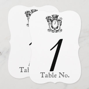Elegant Heraldry Monogram Weddenschappen Table Num Kaart