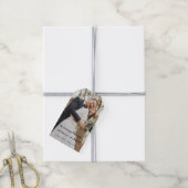 Elegant herdenkingsfoto - ontwerp met liefdevolle  cadeaulabel (Met Touw)