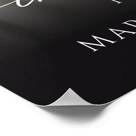 Elegant herdenkingsfoto script welkomstbord poster (Hoek)