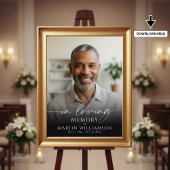 Elegant herdenkingsfoto script welkomstbord poster