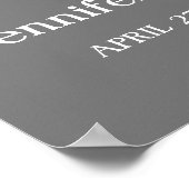 Elegant herdenkingsfotocollage Funeral Sympathy P Poster (Hoek)