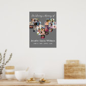Elegant herdenkingsfotocollage Funeral Sympathy P Poster (Keuken)