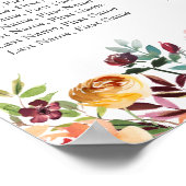 Elegant herfst 15-tafel weddenschapenkaart poster (Hoek)
