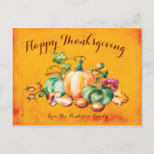 Elegant Herfst Autumn Harvest Thanksgiving Greetin Briefkaart (Voorkant)