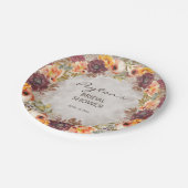 Elegant Herfst Autumn Oranje Vrijgezellenfeest Bur Papieren Bordje (Gekanteld)