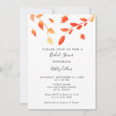 Elegant Herfst Autumn Waterverf Foliage verlaat af Kaart (Voorkant)