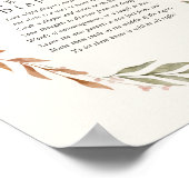 Elegant Herfst Baby shower Late Night Diapers Poster (Hoek)