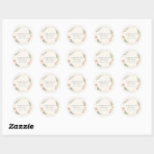Elegant Herfst Baby shower Ronde Sticker (Vel)