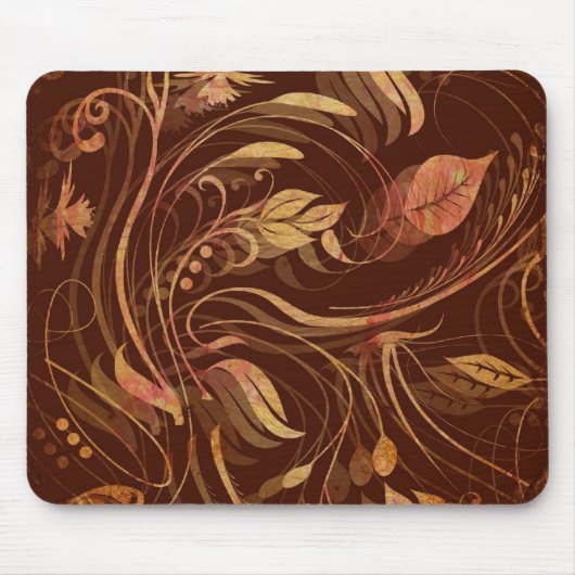 Elegant Herfst Batik Print Foliage Muismat (Voorkant)
