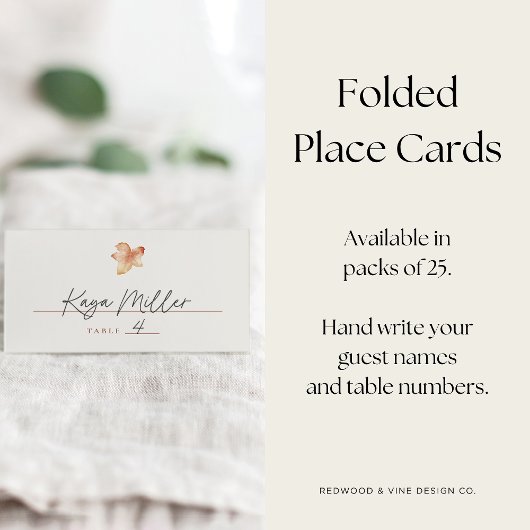 Elegant Herfst blad Plaatskaartje