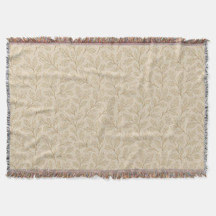 Elegant Herfst bladpatroon Minimalistische herfs Deken