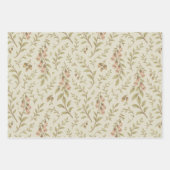 Elegant Herfst bladpatroon | Minimalistische herfs Inpakpapier Vel (Voorkant 3)