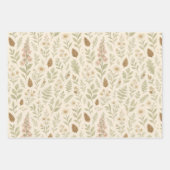 Elegant Herfst bladpatroon | Minimalistische herfs Inpakpapier Vel (Voorkant 2)