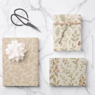 Elegant Herfst bladpatroon   Minimalistische herfs Inpakpapier Vel