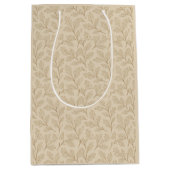 Elegant Herfst bladpatroon | Minimalistische herfs Medium Cadeauzakje (Voorkant)