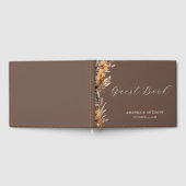 Elegant herfst bloem bruiloft gastenboek (Volledig)