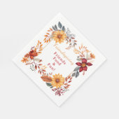 Elegant Herfst Bloemen Lijst Vriendschapsdiner Servet (Hoek)