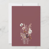 Elegant Herfst Bloemen Mauve Verjaardagsfeest Kaart (Achterkant)