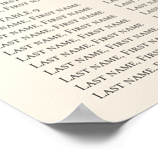 Elegant herfst bloemenbruiloft zitje Poster (Hoek)