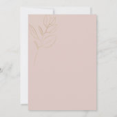 Elegant Herfst Blush Oranje Floral Wedding Kaart (Achterkant)