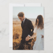 Elegant Herfst Botanical Wedding Photo Invitation Kaart (Achterkant)