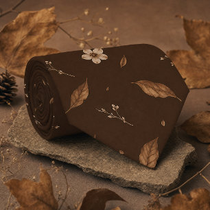 Elegant herfst botanisch naadloos patroon stropdas