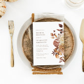 Elegant Herfst Bridal Brunch Kaart