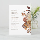 Elegant Herfst Bridal Brunch Kaart (Staand voorkant)