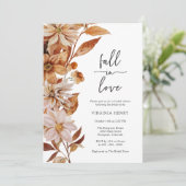 Elegant Herfst Bridal Shower Invitation Kaart (Staand voorkant)