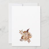Elegant Herfst Bridal Shower Invitation Kaart (Achterkant)