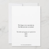 Elegant Herfst Bridal Shower Invitation Kaart (Achterkant)