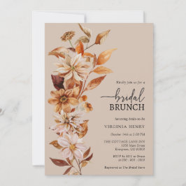 Elegant Herfst Bridal Shower Invitation Kaart
