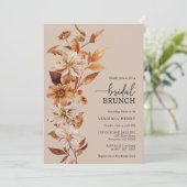 Elegant Herfst Bridal Shower Invitation Kaart (Staand voorkant)