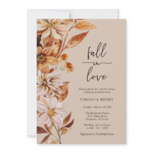 Elegant Herfst Bridal Shower Invitation