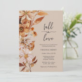 Elegant Herfst Bridal Shower Invitation Kaart (Staand voorkant)