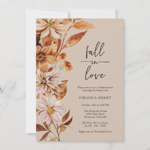 Elegant Herfst Bridal Shower Invitation Kaart