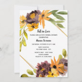 Elegant Herfst Bridal Shower Invitation Kaart (Voorkant)