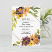 Elegant Herfst Bridal Shower Invitation Kaart (Staand voorkant)