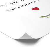 Elegant herfst burgundy Love is lief, neem een tra Poster (Hoek)