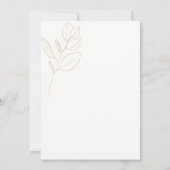 Elegant Herfst Burnt Oranje Floral Wedding Kaart (Achterkant)