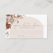 Elegant herfst Datumnachtideeën. Datum jar Informatiekaartje (Voorkant)