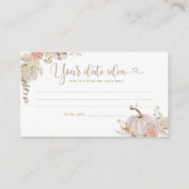 Elegant herfst Datumnachtideeën. Datum plaatsing o Informatiekaartje (Voorkant)