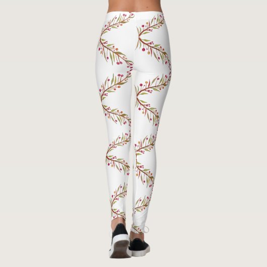 Elegant Herfst Design Aangepaste Leggings (Achterkant)