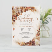 Elegant herfst en herfst koper florette Bacheloret Kaart (Staand voorkant)