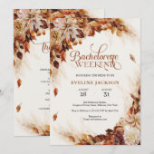 Elegant herfst en herfst koper florette Bacheloret Kaart (Voorkant / Achterkant)