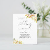 Elegant Herfst Eucalyptus Floral Wedding Invitatio (Staand voorkant)