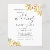 Elegant Herfst Eucalyptus Floral Wedding Invitatio (Voorkant)
