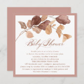 Elegant Herfst Eucalyptus Leaves Baby shower Kaart (Voorkant / Achterkant)